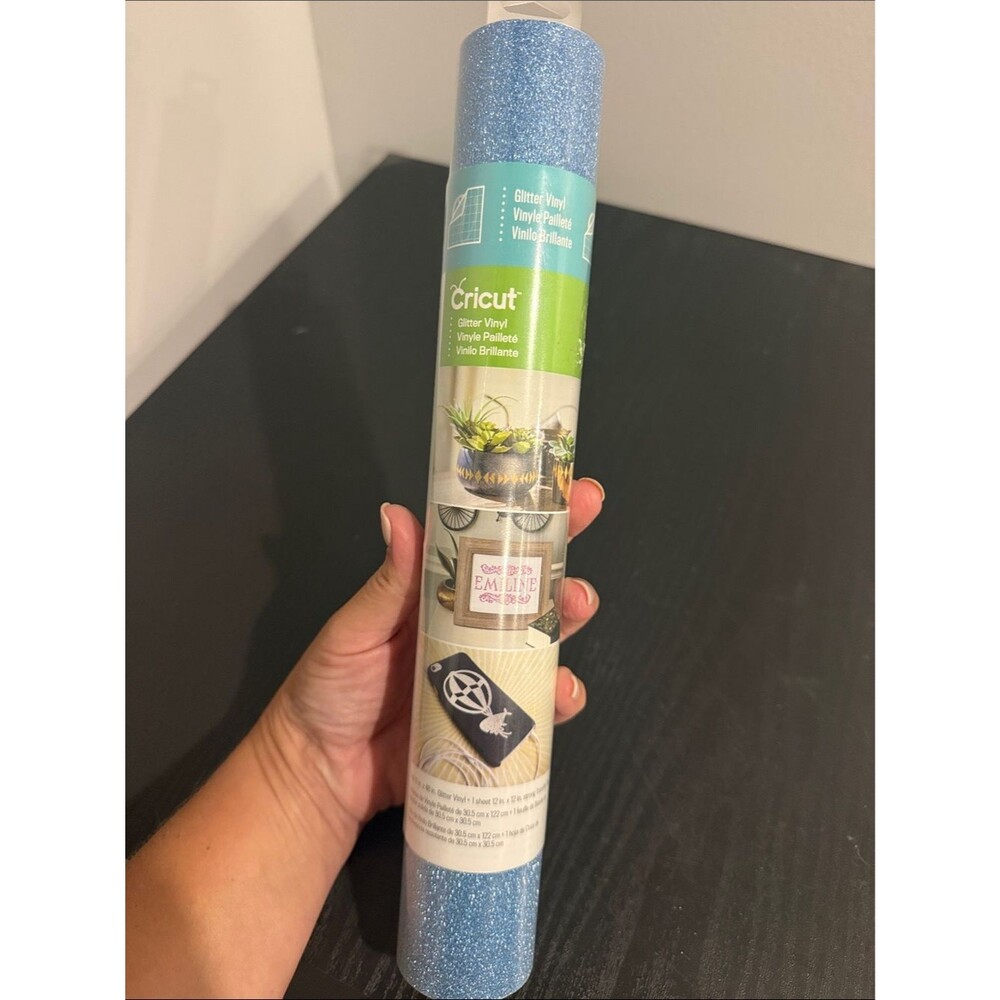Cricut Sky Blue Glitter Vinyl Roll Adhesive Craft Vinyl for Cricut & Silhouette